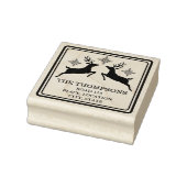Rentiere und Schneeflocken mit benutzerdefinierten Gummistempel (Stempel)