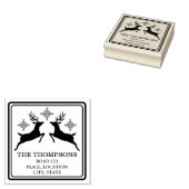 Rentiere und Schneeflocken mit benutzerdefinierten Gummistempel (Stempel)
