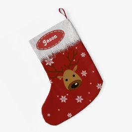 Rentiere und Schneeflocken - Weihnachts-Strumpf Kleiner Weihnachtsstrumpf