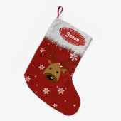 Rentiere und Schneeflocken - Weihnachts-Strumpf Kleiner Weihnachtsstrumpf (Vorderansicht (hängend))