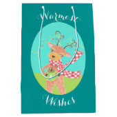 Rentiere wärmste wünscht Weihnachtsgeschenktasche Mittlere Geschenktüte (Vorderseite)