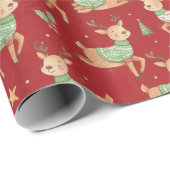 Rentiere, Weihnachten Geschenkpapier (Rolleneckpunkt)