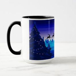 Rentiere, Weihnachten, Kiefer, Schnee Tasse