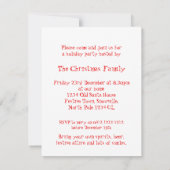 Rentiere Weihnachten Party Einladung weich blau rü (Rückseite)