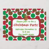 Rentiere Weihnachts-Party Einladung - Cookie Excha (Vorne/Hinten)