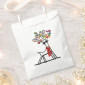 Rentiere, Weihnachtsbaumchen, Rotschal und Schnee Geschenktütchen (Ausgeschnitten)