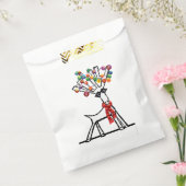 Rentiere, Weihnachtsbaumchen, Rotschal und Schnee Geschenktütchen (Versiegelt)