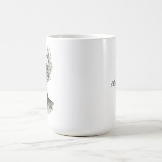 Rentiere Weihnachtszeit Tasse personalisiert (Mittel)