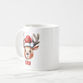 Rentierfass Personalisiert Kids Tasse (Vorderseite Links)