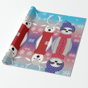Rentierfaultier Geschenkpapier