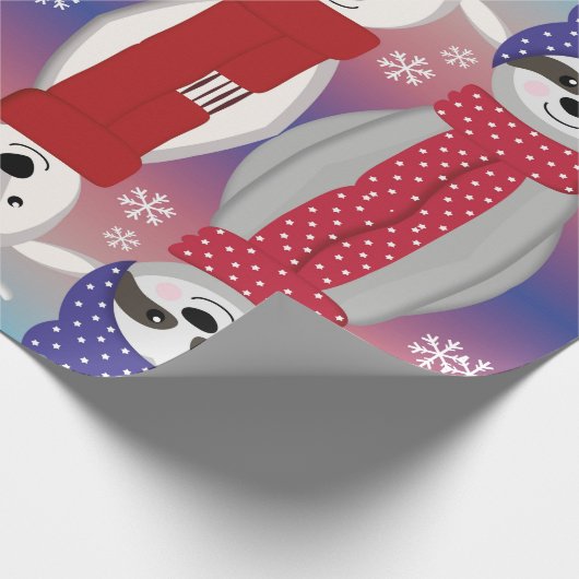 Rentierfaultier Geschenkpapier (Ecke)