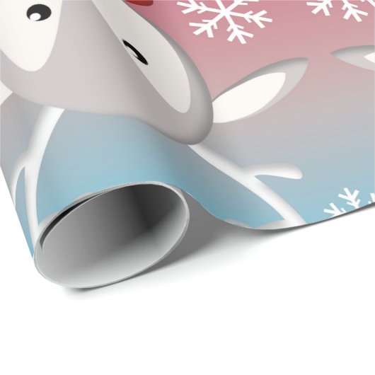 Rentierfaultier Geschenkpapier (Rolleneckpunkt)