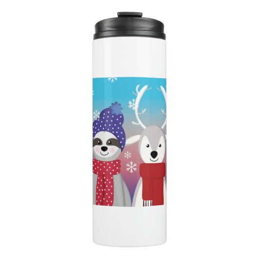 Rentierfaultier Thermosbecher (Vorderseite)