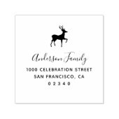 Rentierferien-Rücksendeadresse Permastempel (Design)