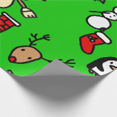 Rentierfeste Geschenkpapier (Ecke)