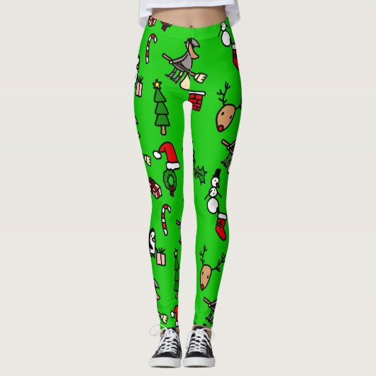 Rentierfeste Leggings (Vorderseite)