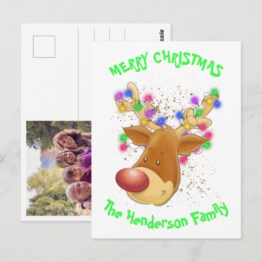 Rentierfisch im Licht Postkarte (Vorne/Hinten)