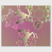 Rentierfische und Schneeflocken Geschenkpapier (Flach)