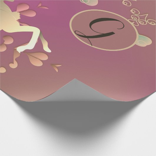 Rentierfische und Schneeflocken Geschenkpapier (Ecke)