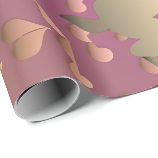 Rentierfische und Schneeflocken Geschenkpapier (Rolleneckpunkt)