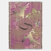 Rentierfische und Schneeflocken Lila Decke (Vorderseite Vertikal)