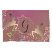 Rentierfische und Schneeflocken Lila Kissenbezug (Vorderseite-Links)