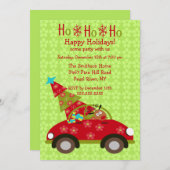 Rentierflieger mit Baumfest Einladung (Vorne/Hinten)