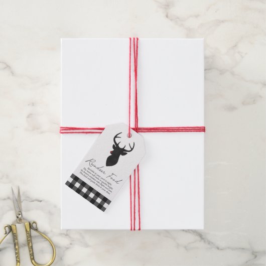 Rentierfutterkids Geschenkanhänger (Mit Garn)