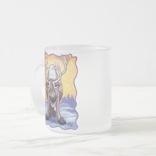Rentiergeschenke und -zubehör mattglastasse (Vorderseite Links)