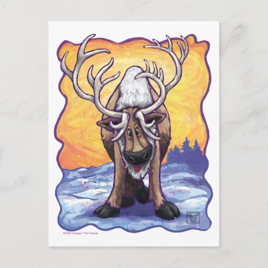 Rentiergeschenke und -zubehör postkarte (Vorderseite)
