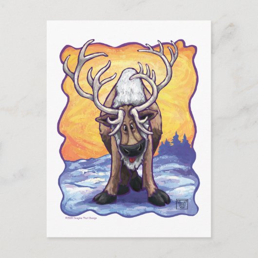 Rentiergeschenke und -zubehör postkarte (Vorderseite)