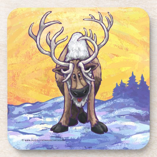 Rentiergeschenke und -zubehör untersetzer (Vorderseite)
