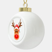 Rentiergesicht auf keramik Kugel-Ornament (Rechts)