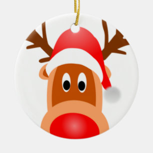 Rentiergesicht auf keramik ornament