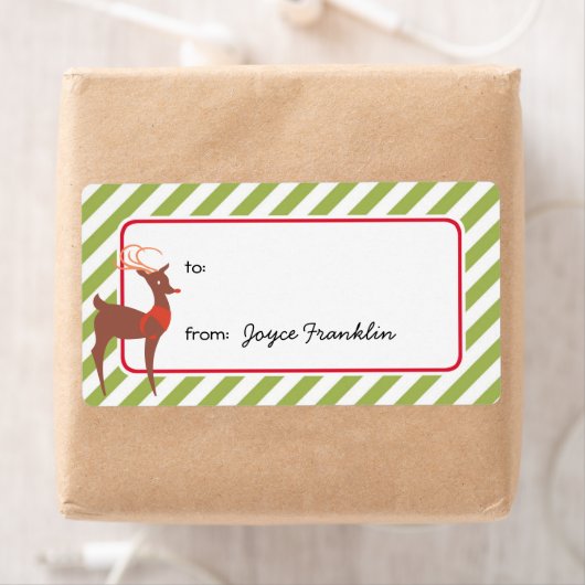 Rentiergrüne Streifen nach Maß vom Geschenktag (Insitu)