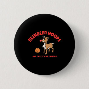 Rentierhäschen und Weihnachtsschäfte Basketball Ch Button