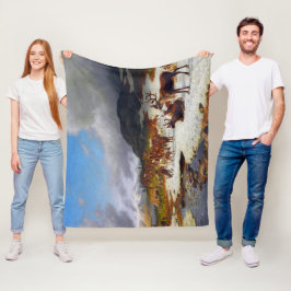 Rentierherde im Norden von Røros Fleecedecke