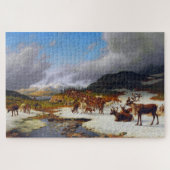 Rentierherde im Norden von Røros Puzzle (Horizontal)