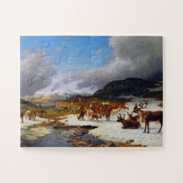 Rentierherde im Norden von Røros Puzzle