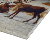 Rentierherde im Norden von Røros Schneidebrett (Ecke)