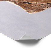 Rentierhorn, mit Hirsch geschnitzt und springend Poster (Ecke)