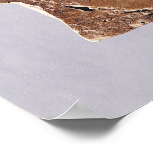 Rentierhorn, mit Hirsch geschnitzt und springend Poster (Ecke)