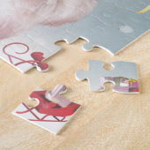 Rentierhund mit Weihnachtsschmuck Puzzle (Seite)