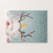 Rentierhund mit Weihnachtsschmuck Puzzle (Horizontal)