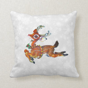 Rentierkissen Vintager Kunst Kissen