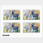 Rentierkleber, Liebe, Glossarbe Rechteckiger Aufkleber (Blatt)