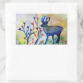 Rentierkleber, Liebe, Glossarbe Rechteckiger Aufkleber (Tasche)