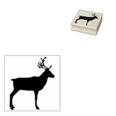 Rentierkunst Silhouette Briefmarke Gummistempel (Stempel)