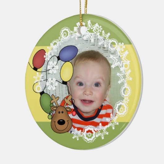 Rentierlampen - individualisierbare Foto Keramikornament (Links)