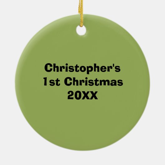 Rentierlampen - individualisierbare Foto Keramikornament (Hinten)